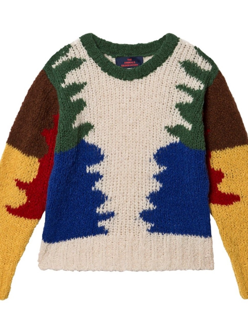 THE ANIMALS OBSERVATORY Colorblock Chunky Knit Sweater